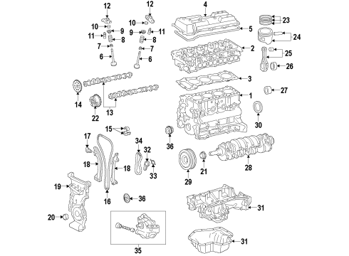 2017 Toyota Prius V Camshaft & Timing Diagram