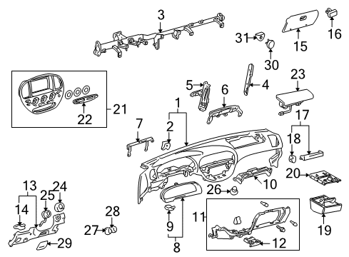 2002 Toyota Sequoia Instrument Panel Diagram