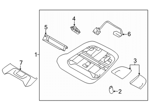 2025 Toyota GR86 Overhead Console Diagram 2 - Thumbnail