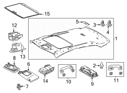 2025 Toyota Camry Interior Trim - Roof Diagram 3 - Thumbnail