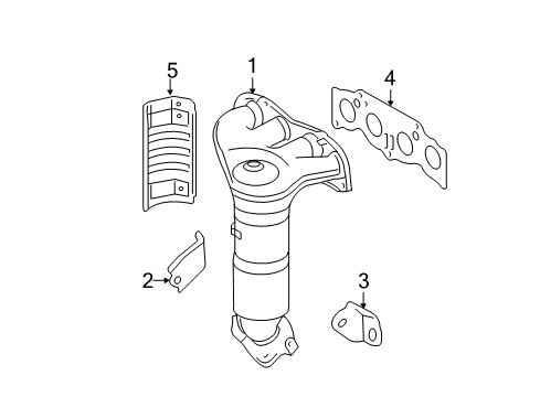 2007 Toyota Camry Exhaust Manifold Diagram for 25051-28310