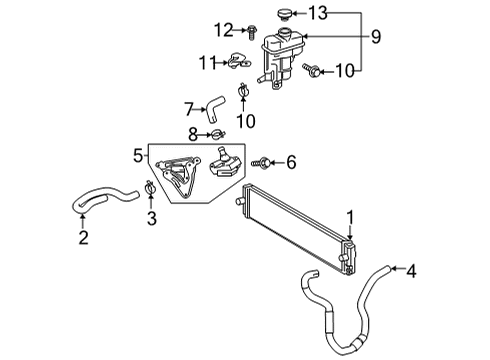 2024 Toyota RAV4 Prime Inverter Cooling Components Diagram