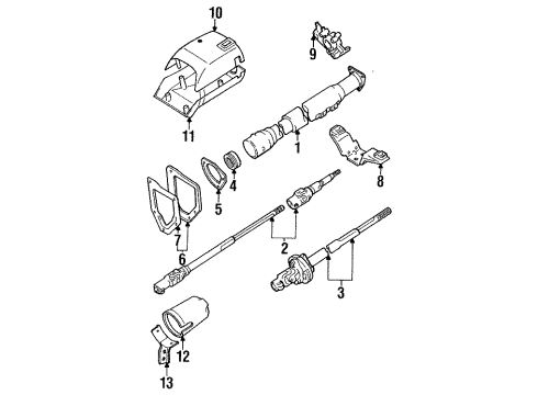 1985 Toyota Pickup Tube Assembly Diagram for 45870-35090