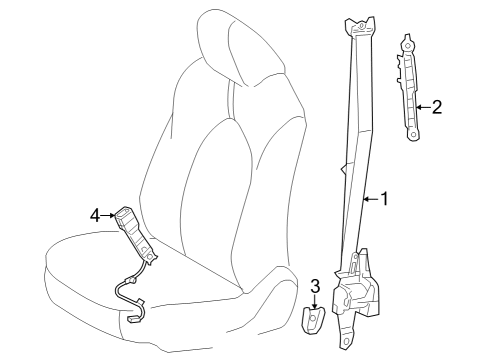 2025 Toyota Crown Seat Belt Diagram