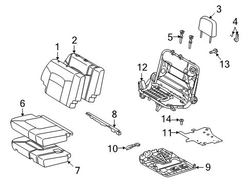 2011 Toyota Land Cruiser Rear Seat Components Diagram 8 - Thumbnail