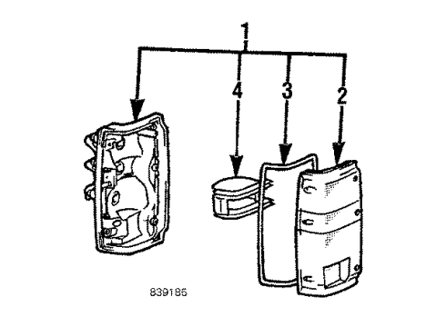 1984 Toyota Pickup Tail Lamps Diagram