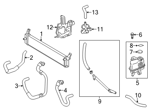 2013 Toyota Avalon Inverter Cooling Components Diagram