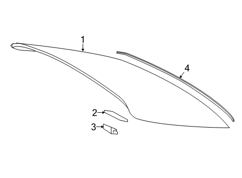 2018 Toyota Camry Glass & Hardware - Back Glass Diagram 2 - Thumbnail
