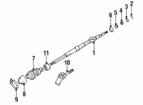1996 Toyota Avalon Shaft & Internal Components Diagram