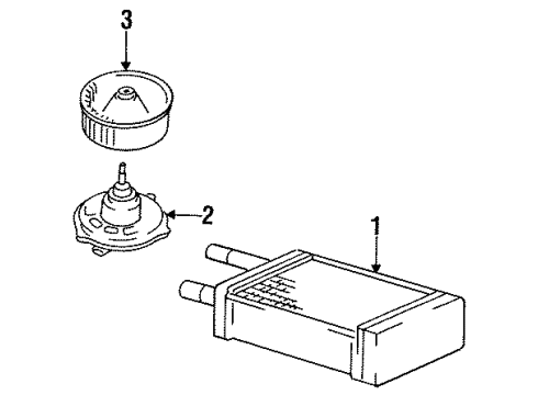 1987 Toyota Corolla Heater Components - A/C Diagram 3 - Thumbnail