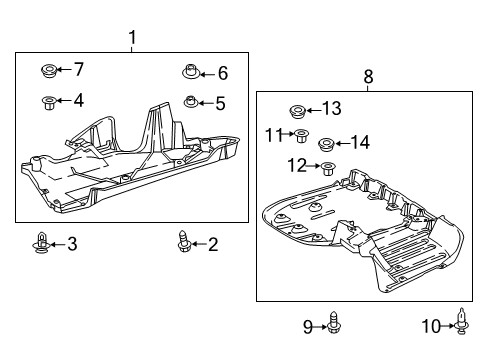 2018 Toyota Camry Under Cover & Splash Shields Diagram 5 - Thumbnail