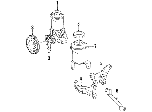 1990 Toyota 4Runner P/S Pump & Hoses Diagram 2 - Thumbnail