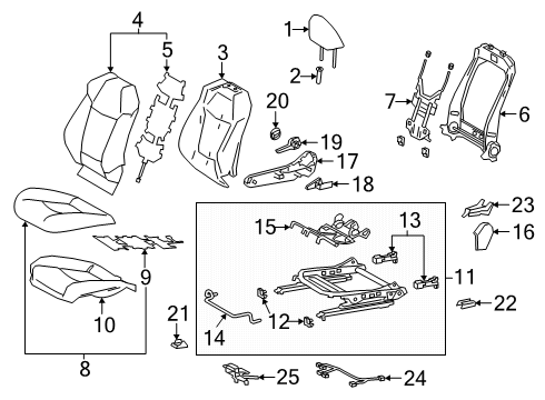 2025 Toyota Corolla Passenger Seat Components Diagram 3 - Thumbnail