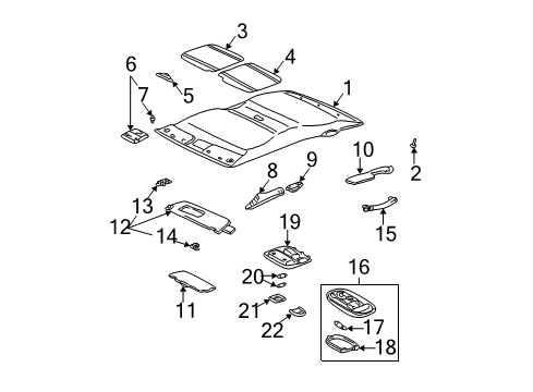 2003 Toyota Tundra Interior Trim - Cab Diagram
