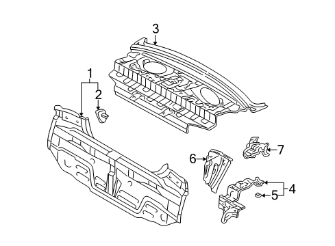2001 Toyota Echo Rear Body Diagram