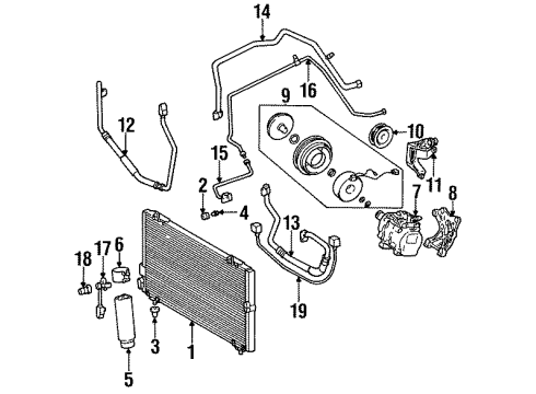 1998 Toyota Tercel A/C Compressor Diagram