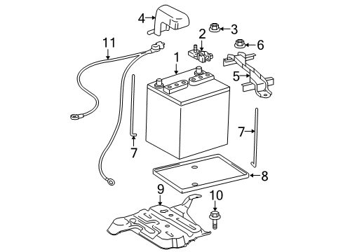 2007 Scion tC Cover Cap Diagram for 82821-20440