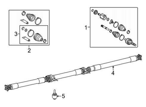 2025 Toyota Highlander Drive Axles - Rear Diagram
