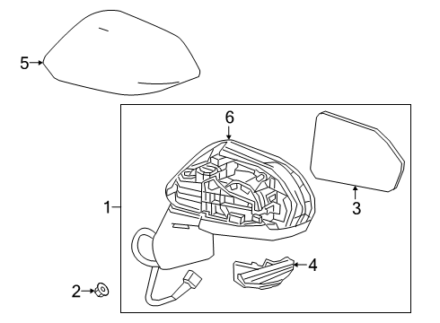 2025 Toyota Corolla Outside Mirrors Diagram 3 - Thumbnail