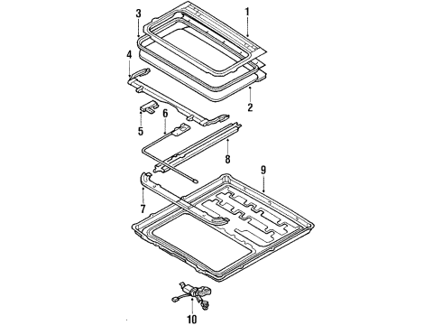 1989 Toyota Corolla Drive Cable, Driver Side Diagram for 63224-12053