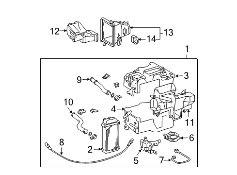 2001 Toyota Tacoma Heater Components Diagram