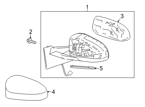 2016 Toyota Yaris Outside Mirrors Diagram