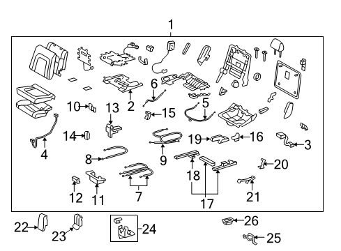 2014 Toyota Land Cruiser Second Row Seats Diagram 2 - Thumbnail