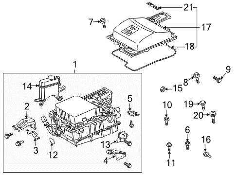 2009 Toyota Prius Electrical Components Diagram