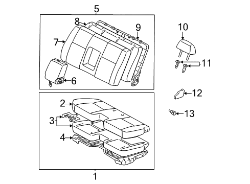 2001 Toyota Tundra Hinge Cover, Driver Side Diagram for 71832-04010-E1