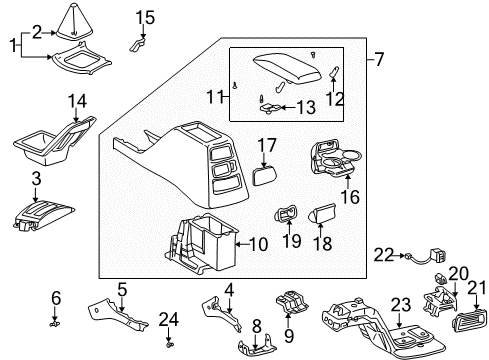 1997 Toyota 4Runner A/C & Heater Control Units Diagram