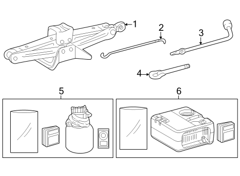 2025 Toyota GR Corolla Jack & Components Diagram