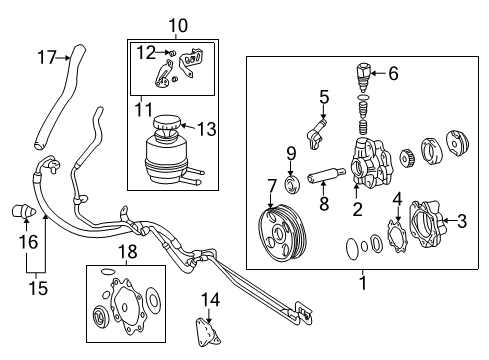 2004 Toyota Tundra P/S Pump & Hoses Diagram 3 - Thumbnail