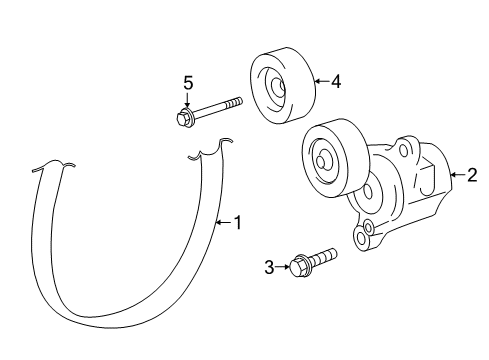 2017 Toyota Highlander Belts & Pulleys Diagram