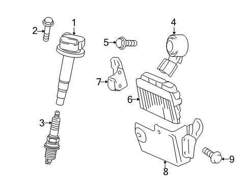 2015 Toyota Prius C Spark Plug Diagram for 90919-01265