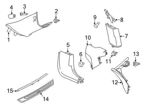 2025 Toyota GR Supra Interior Trim - Pillars Diagram