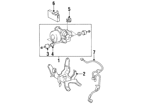 1995 Toyota Avalon ABS Components Diagram