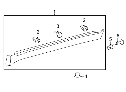 2013 Toyota Land Cruiser Exterior Trim - Pillars Diagram