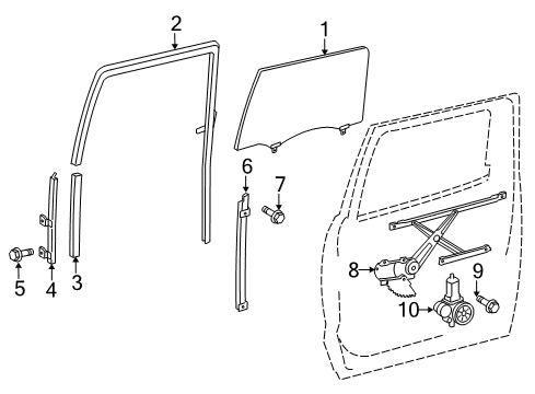 2017 Toyota Tundra Rear Door - Body Diagram 5 - Thumbnail