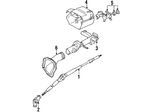 1987 Toyota Corolla Shaft & Internal Components Diagram