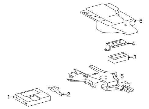 2012 Toyota Camry Communication System Components Diagram