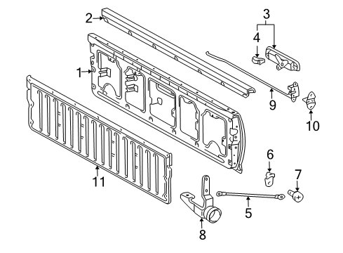 2009 Toyota Tacoma Tail Gate Diagram