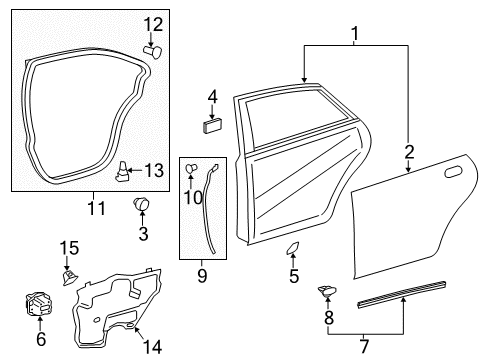 2016 Toyota Avalon Door & Components Diagram 2 - Thumbnail