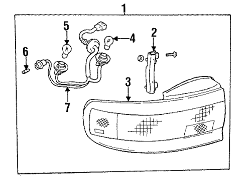 1995 Toyota Camry Tail Lamps Diagram