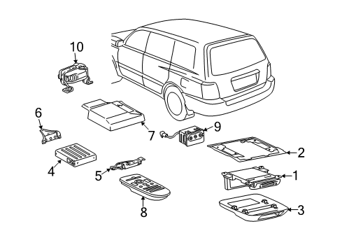 2006 Toyota Highlander Remote Control Diagram for 86170-45010