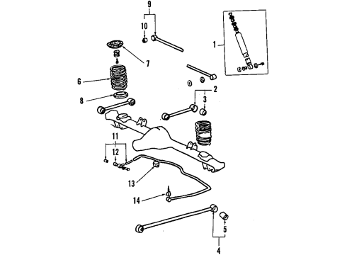1986 Toyota Corolla Rear Suspension Components Diagram