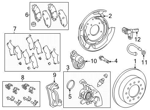 2025 Toyota 4Runner Rear Brakes Diagram