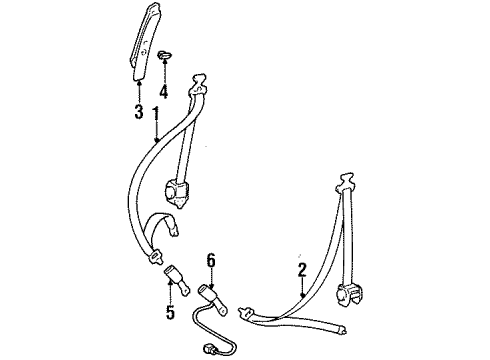 1996 Toyota Tercel Front Seat Belts Diagram