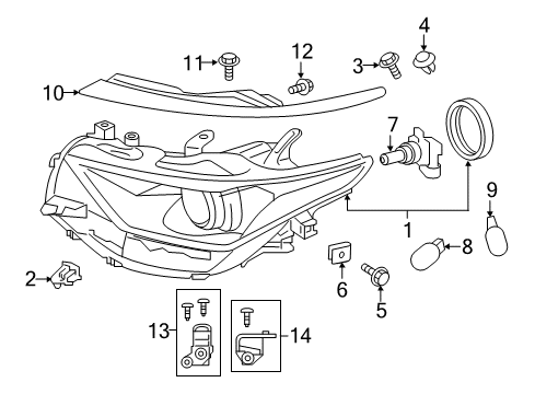 2018 Toyota Corolla iM Bulbs Diagram