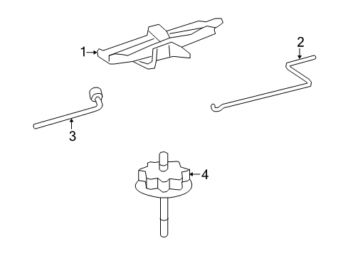 2010 Toyota Corolla Jack & Components Diagram