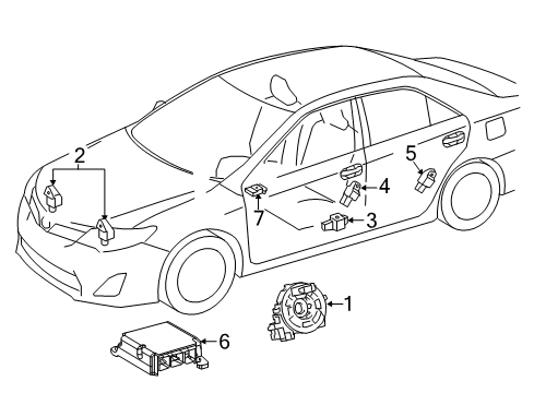 2018 Toyota Camry Supplemental Restraint System Diagram 4 - Thumbnail
